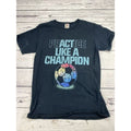 Fruit of the Loom Soccer Practice Like A Champion Graphic Tee Black Small Unisex