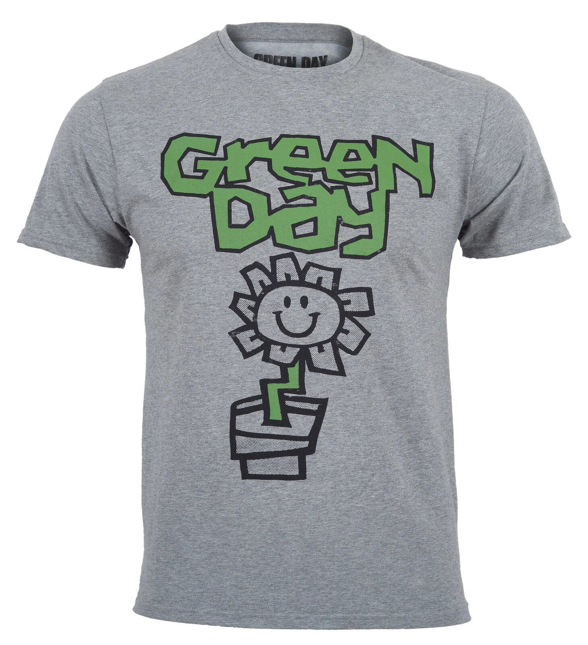 Official Green Day T Shirt Flower Pot Album Logo Punk Band Grey New S M L XL XXL Unisex