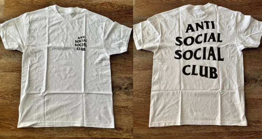 Anti Social Social Club ASSC White T-Shirt Mens Streetwear Back Print S-5XL
