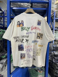 Retro Rock Cartoon Print Distressed Tee Unisex Loose Streetwear Short Sleeve Top Unisex