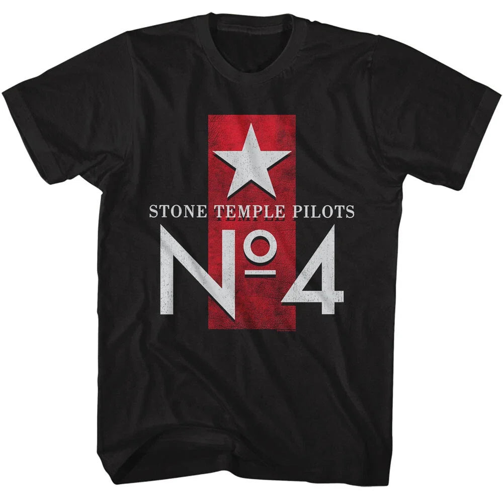 Stone Temple Pilots No 4 Album Logo Men's T Shirt Rock Band Music Merch Unisex