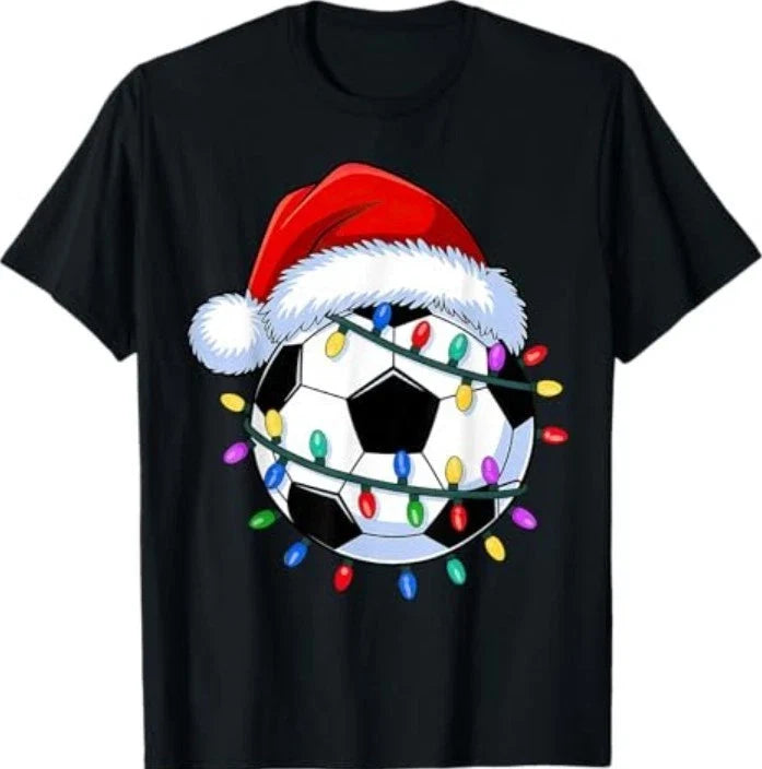 Santa Soccer Ball Christmas Soccer Unisex