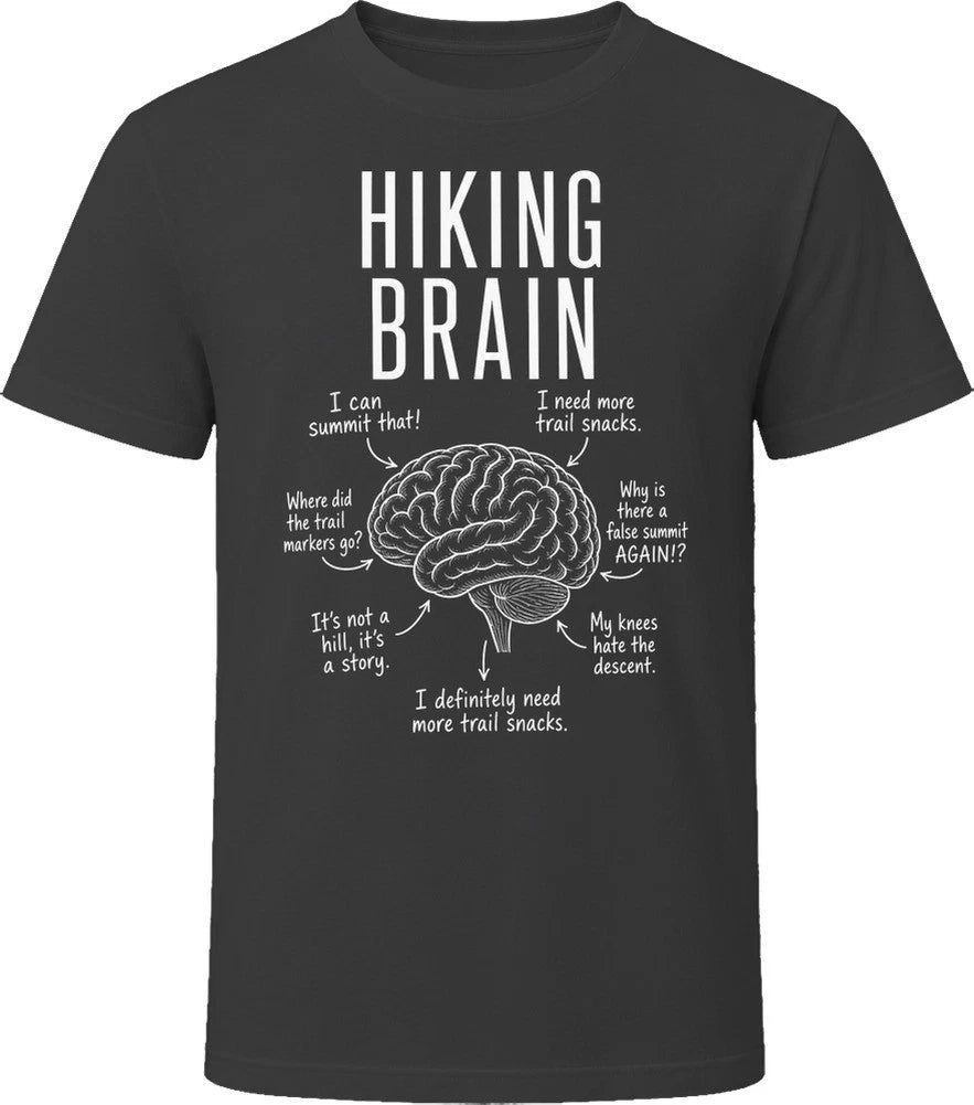 Hiking Brain Funny Hiker T Shirt