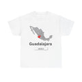 Guadalajara Mexico Map Graphic City Pride Soccer Fan Unisex Tee Unisex
