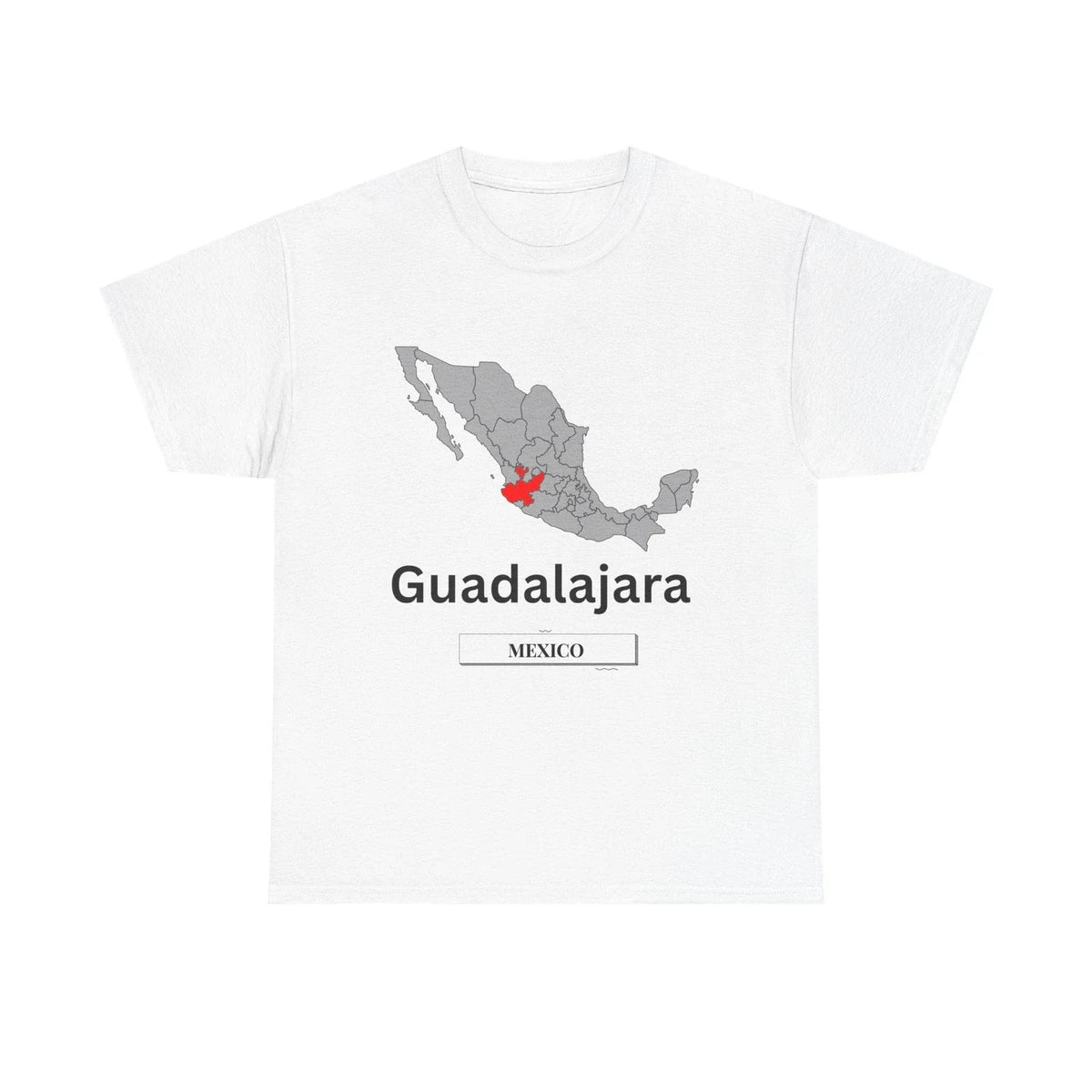 Guadalajara Mexico Map Graphic City Pride Soccer Fan Unisex Tee Unisex