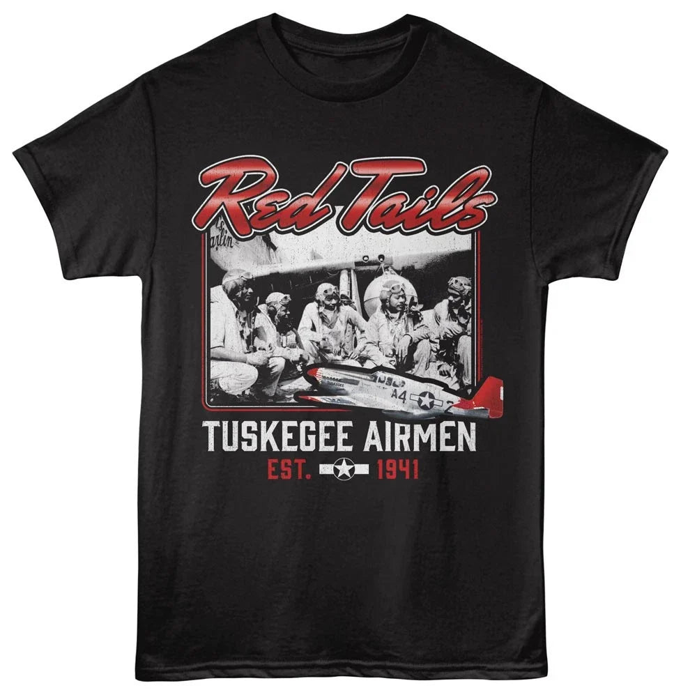 Tuskegee Airmen Est 1941 World War 2 Red Tails Group Photo Men's T Shirt Unisex