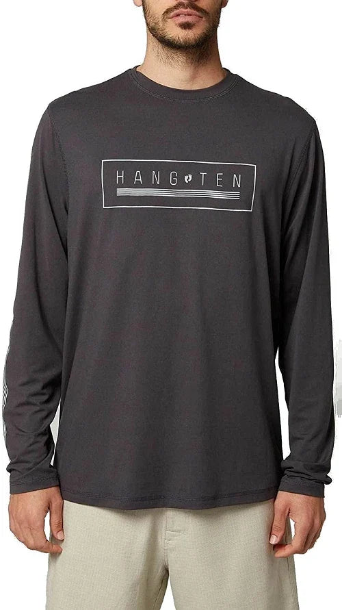 HANG TEN MEN'S UPF 50+ QUICK DRY LONG SLEEVE SUN SOFT SHIRT(ASPHALT, SMALL)NWT Unisex