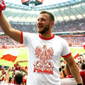 Poland Football 2026 koszulka - Polish Kibic Ringer White Unisex
