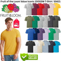Fruit of the Loom Iconic 150 Mens 150GSM Soft Cotton Plain Short Sleeve Unisex