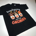 "Friendsgiving with my Gnomies" Graphic Tee Gnomes Black Short Sleeve Mens XL