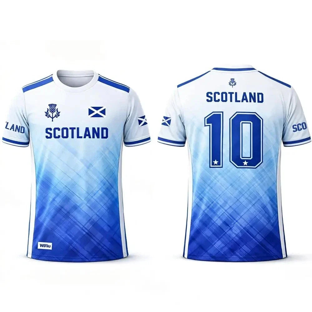 Scotland Football Shirt 2026 World Cup Tees Polyester Breathable Unisex