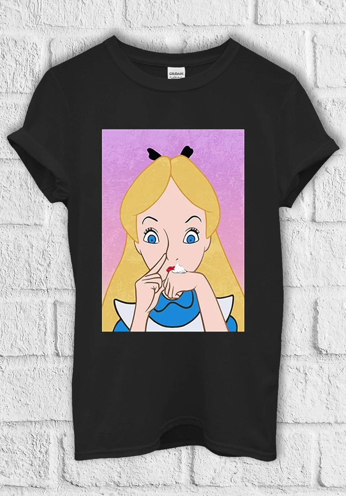 Alice Drugland Cocaine Pary Fun T shirt Men Women Unisex 3394 Unisex