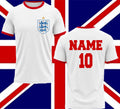 Personalised England Soccer Tshirt, England Soccer Ringer shirt, England Cup Tee Unisex