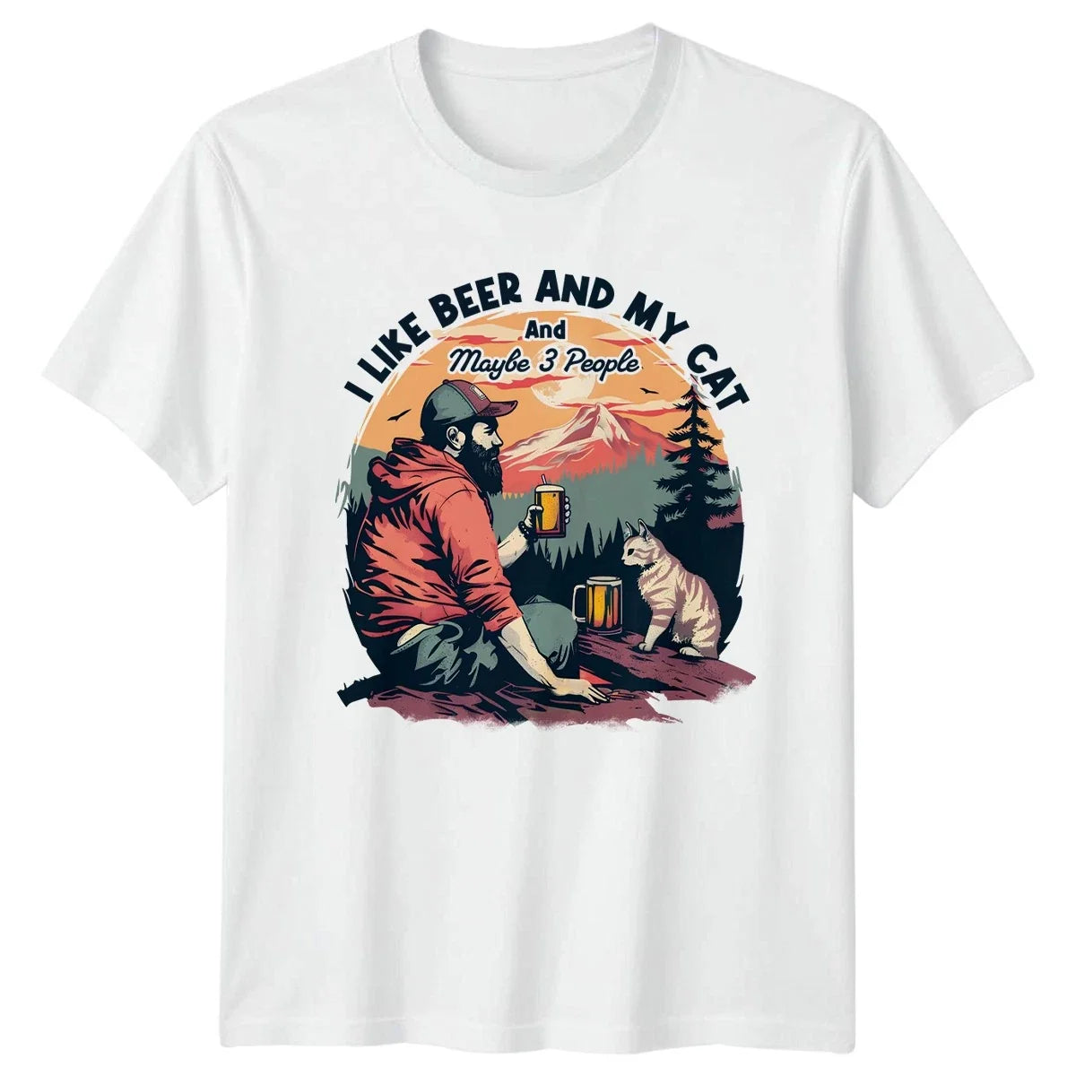 I Like Beer And My Cat Mens Beer Lover Cat Fathers Day Gift Unisex