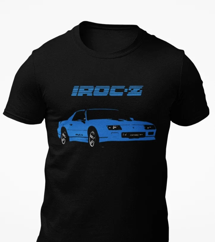1980's Retro Blue Camaro IROC-Z Short-Sleeve Unisex Unisex