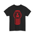 Red Print Semi Truck Logo Trucker Driver Unisex Heavy Cotton Tshirt