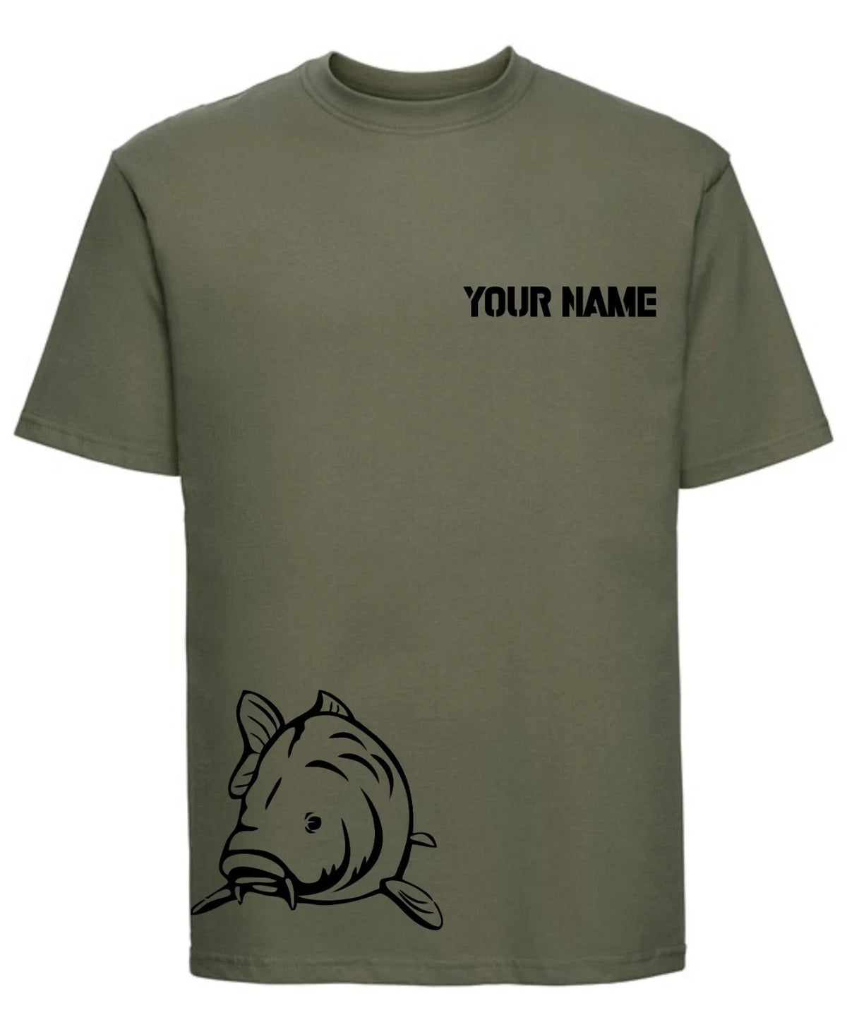 Carp Fishing Hunter Personalised Catfish Angling Tshirt Funny Tee Father Unisex