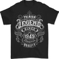 Premium Legend 77th Birthday 1949 Mens 100% Cotton Unisex