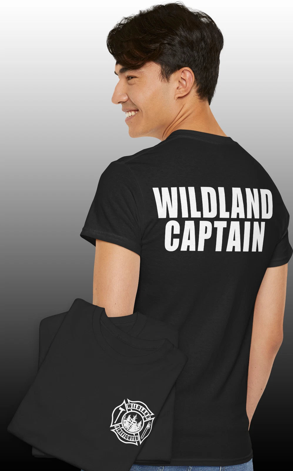 Wildland Captain Firefighter Rescue Custom Tshirt HQ