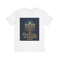 Festival of Lights Menorah T-Shirt | Hanukkah Candle Design