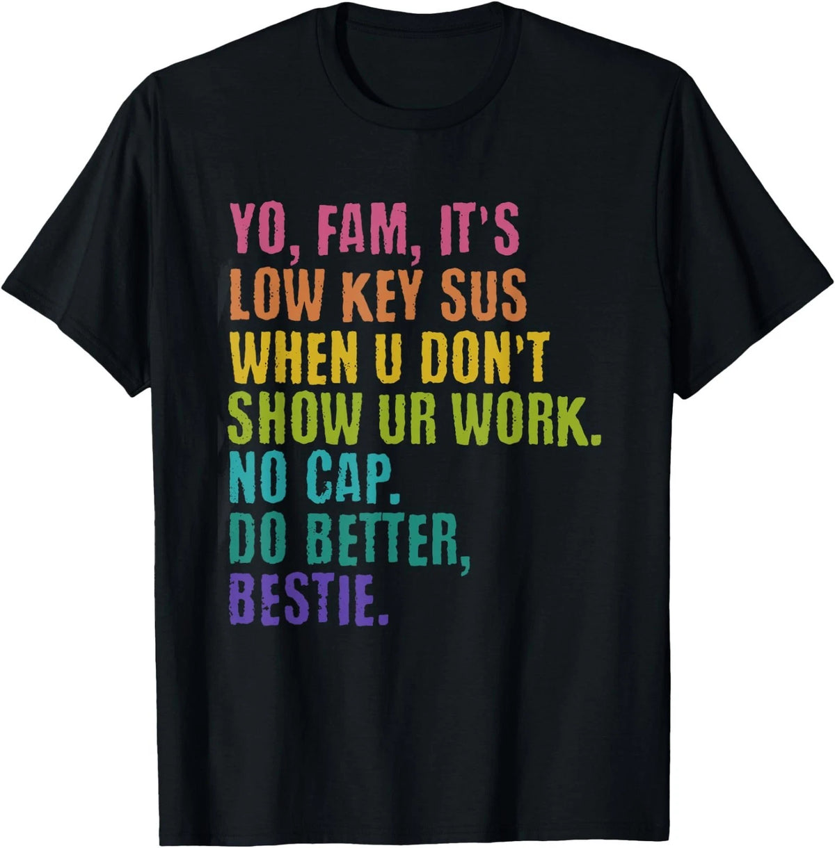Yo, Farm, It's Low Key Sus Gen Z Slang Middle School Teacher T-Shirt