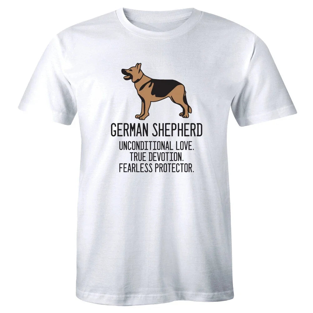 German Shepherd Unconditional Love True Devotion Fearless Protector Men's Shirt Unisex