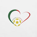 Soccer White Portugal Heart Embroided World Cup Premium Tee Shirt 2026 Unisex