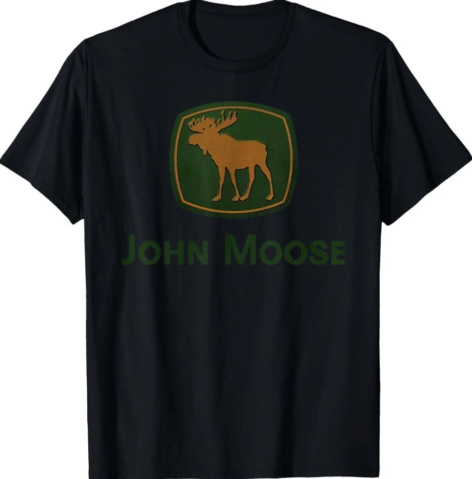 Vintage John Humor Distressed Moose Design T-Shirt