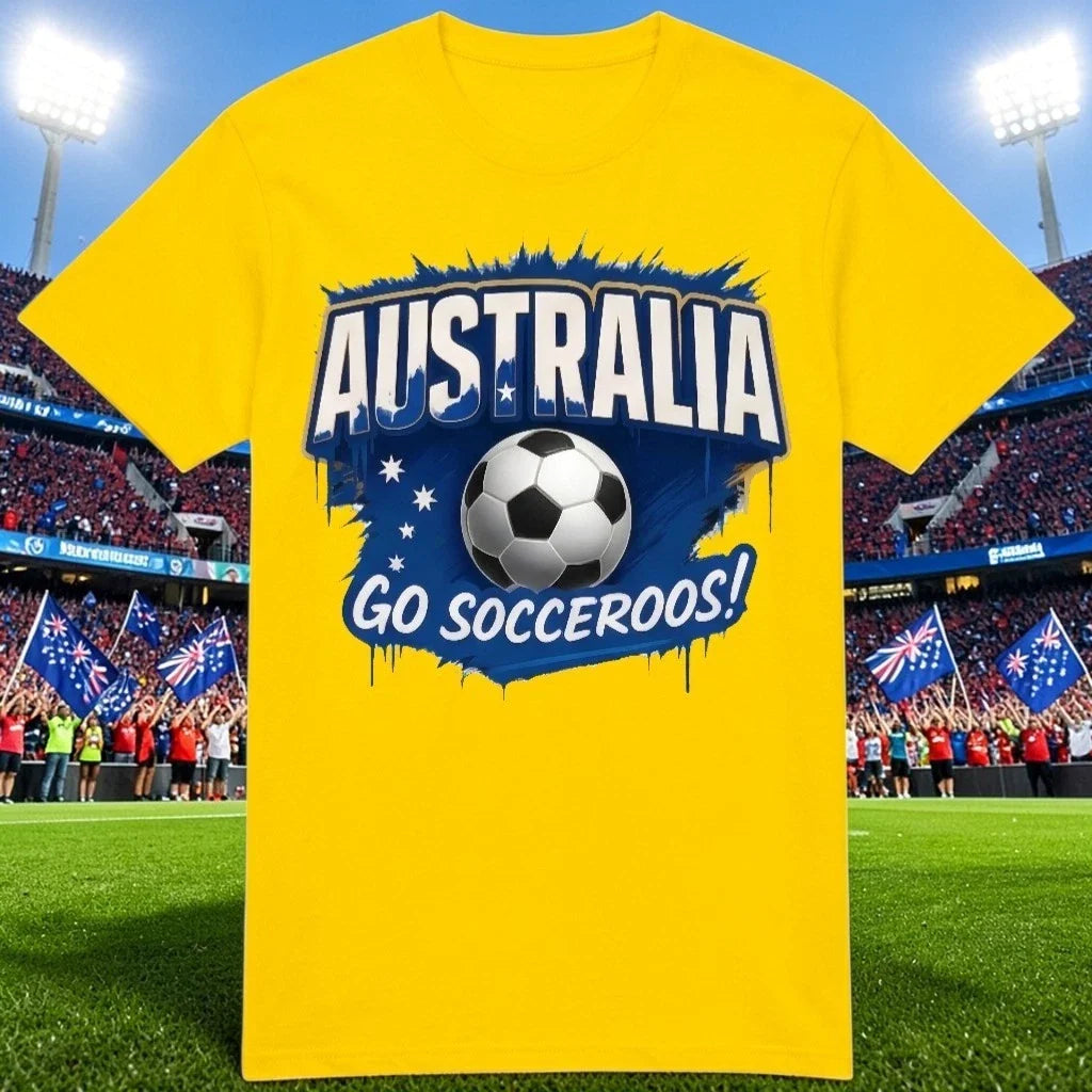Australia Go Socceroos T Shirt, Australia Soccer Fan Shirt, Football 2026 Unisex