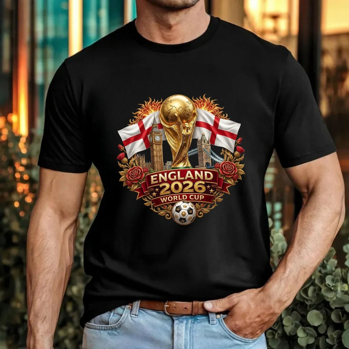 England 2026 Tournament St George Flag Football Fan London Gift Tee Top Unisex