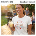 Mom Life Is The Best Life T-Shirt Women's Funny Graphic Tee Mother's Day Gift