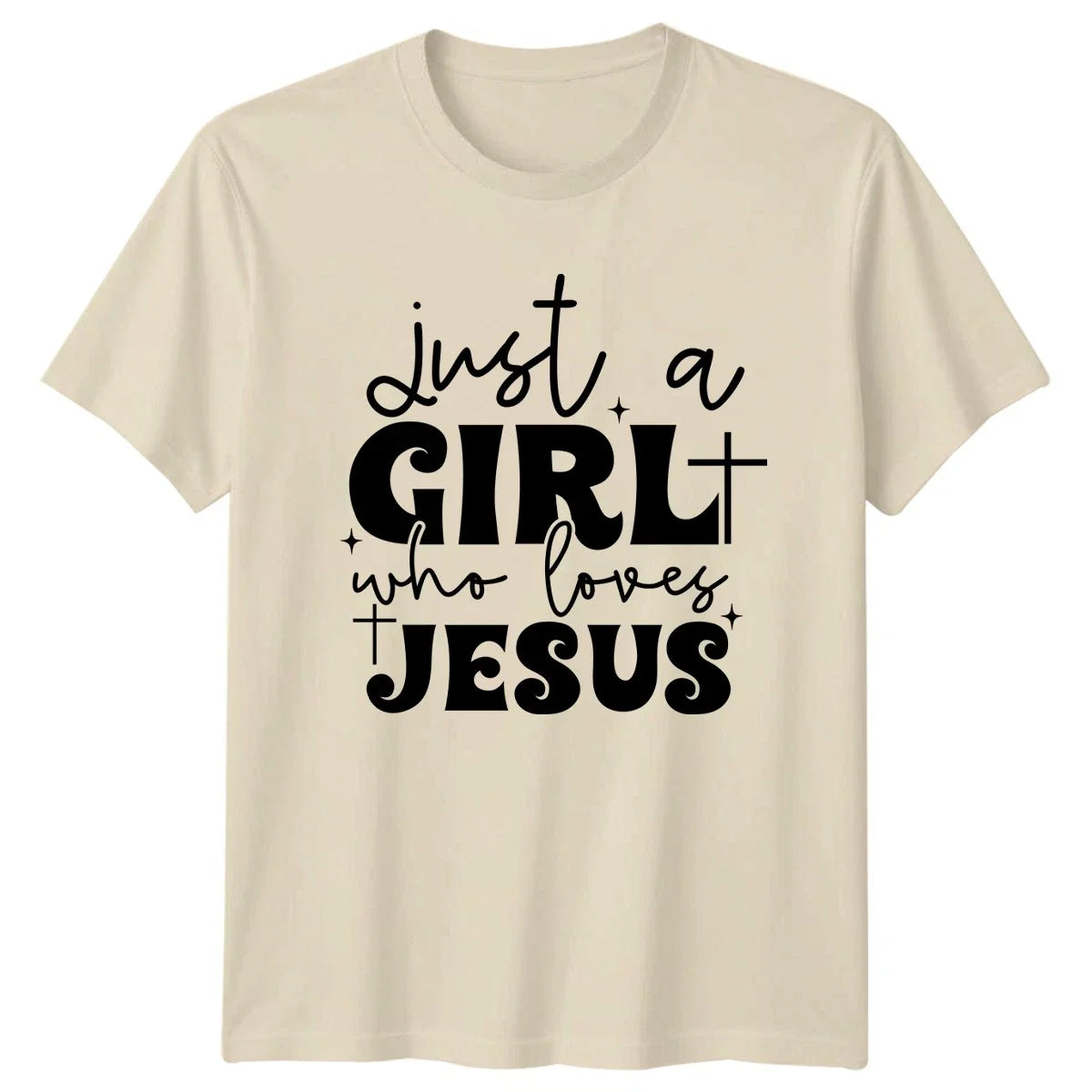 Just A Girl Who Loves Jesus Christian Faith Religion Mens Womens Tee Unisex