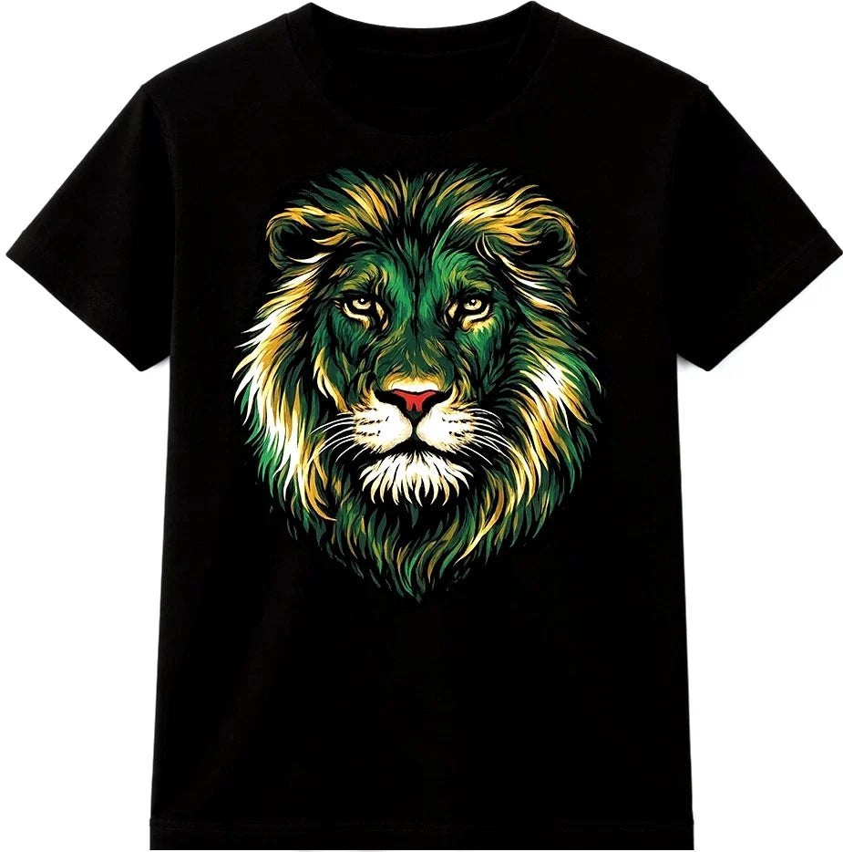 Lion T Shirt Head Graphic Bold Wild Animal Tee Wildlife Portrait Casual Top Unisex