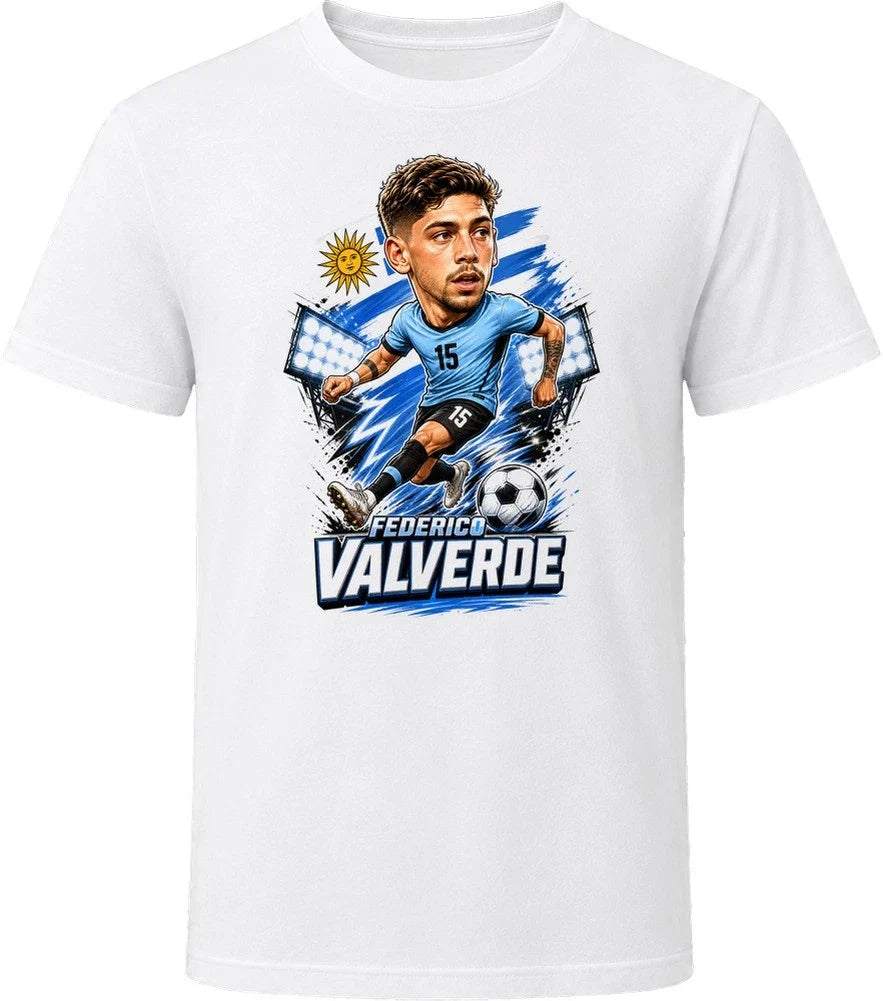 Federico Valverde, Uruguay Caricature Soccer 2026 T Shirt Unisex