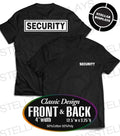 SECURITY Guard Bouncer Staff Event Short Sleeve Black Small Large XLarge Unisex
