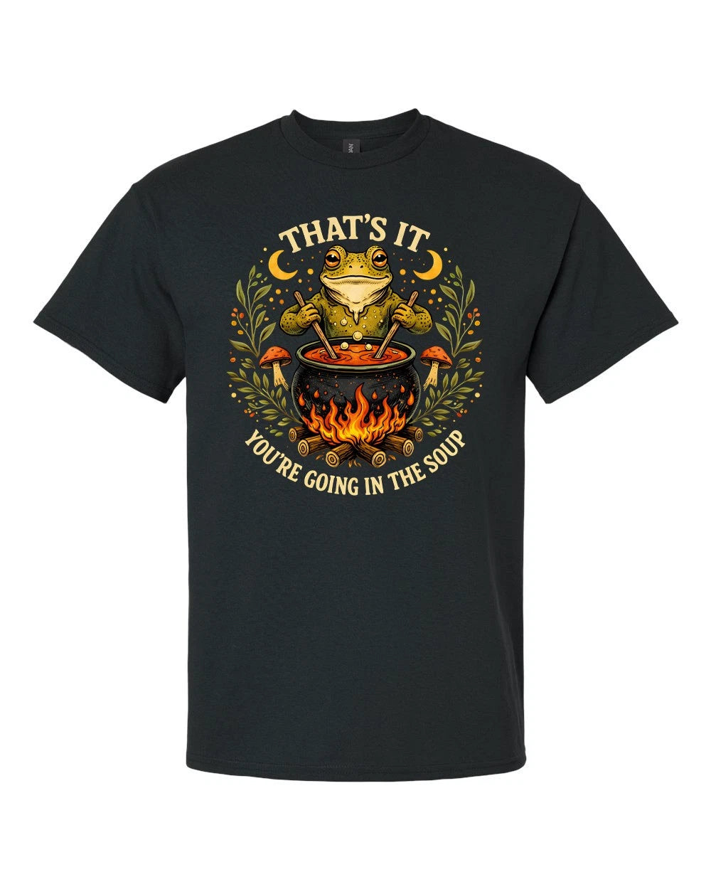Women's Funny Frog Boiling Soup T-Shirt - Sarcastic Goblincore Tee