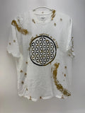 Jojo Custom Apparel Mens White Graphic Short Sleeve SEE PICS FOR SIZE Unisex