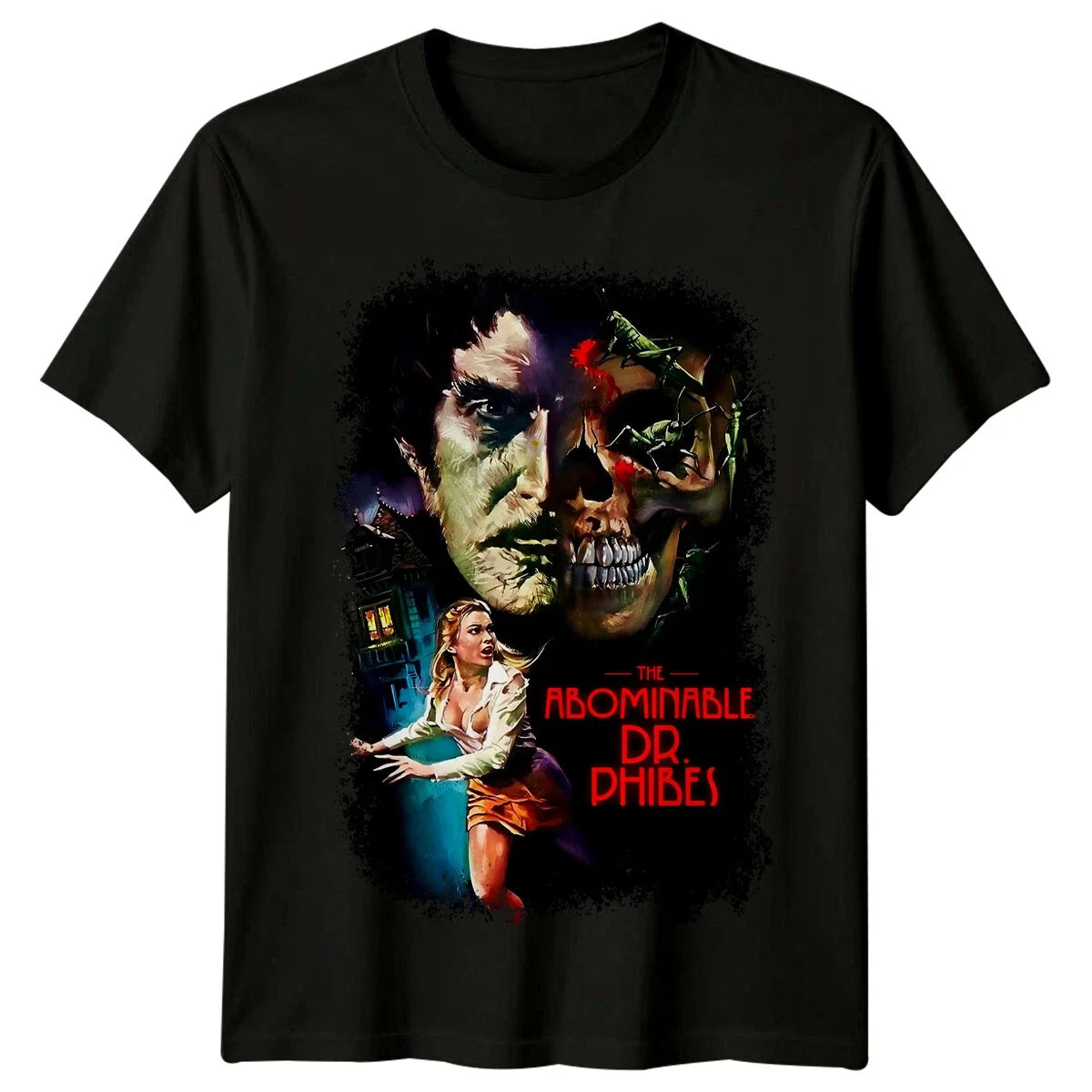The Abominable Dr. Phibes (1971) Movie Poster Inspired Retro 80s Tee Unisex