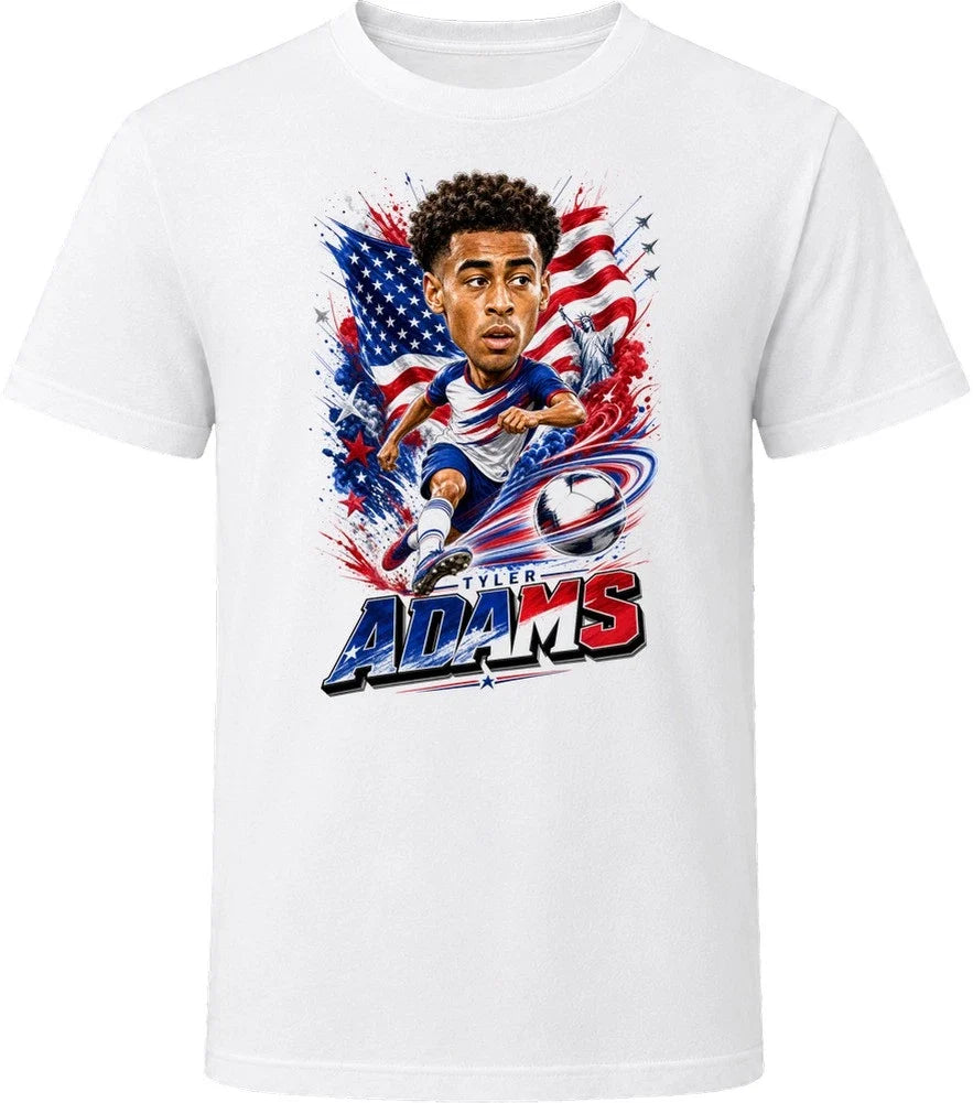 Tyler Adams United States Soccer Caricature 2026 World Cup T Shirt Unisex