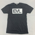Custom Graphic Short Sleeve Shirt Dark Grey EVL Adult Size Small Unisex