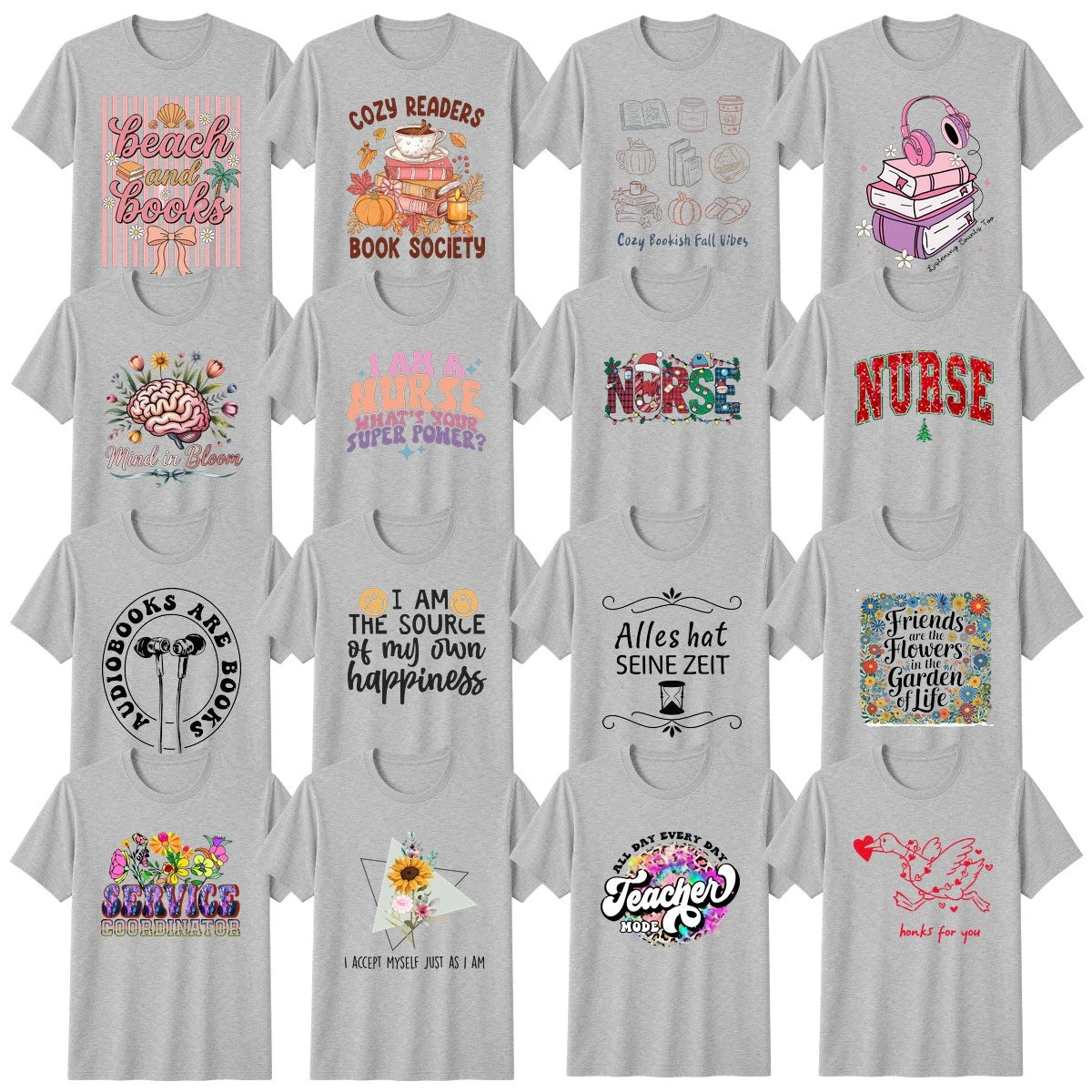 Boho Mental Health Positive Vibes Book Lover T-Shirt Birthday Gift