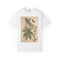 Botanical Print with Moth T-shirt Vintage Floral Illustration Butterfly