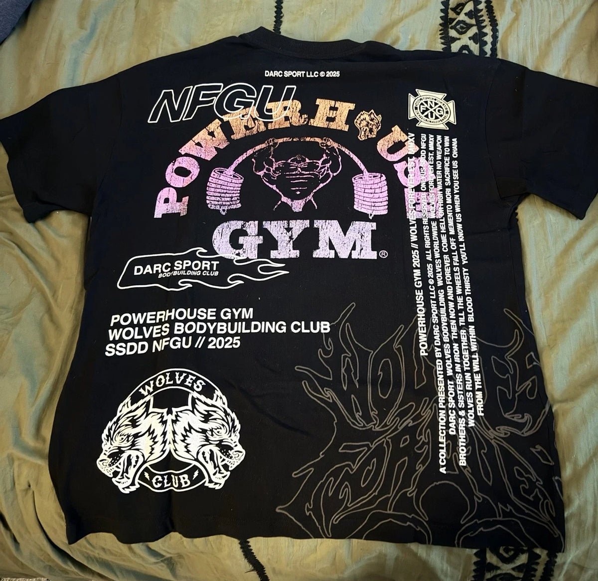 Darc Sport Powerhouse Gym Oversized T Shirt Size Medium Unisex