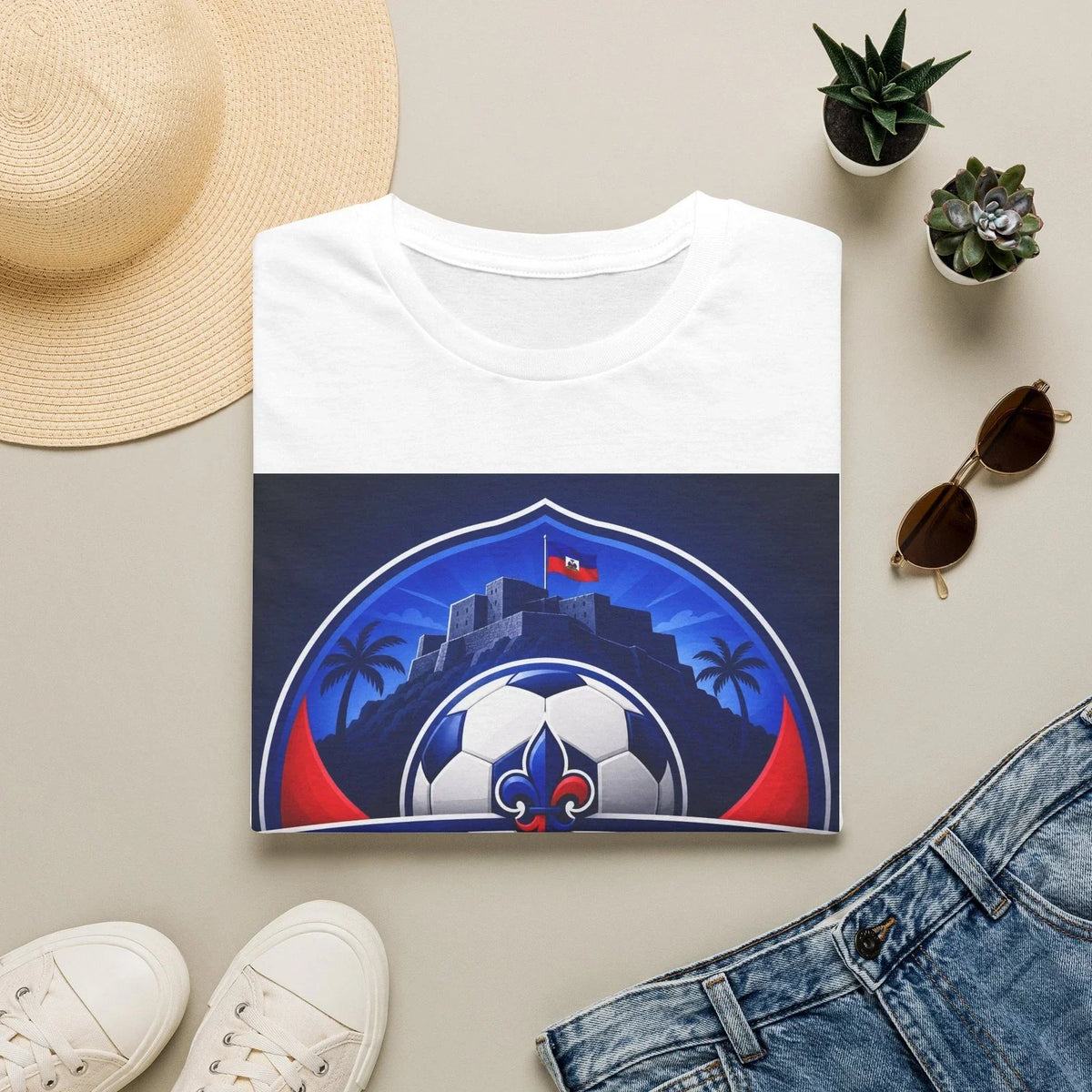 Haiti Soccer Crest | World Cup 2026 Football Tee Unisex