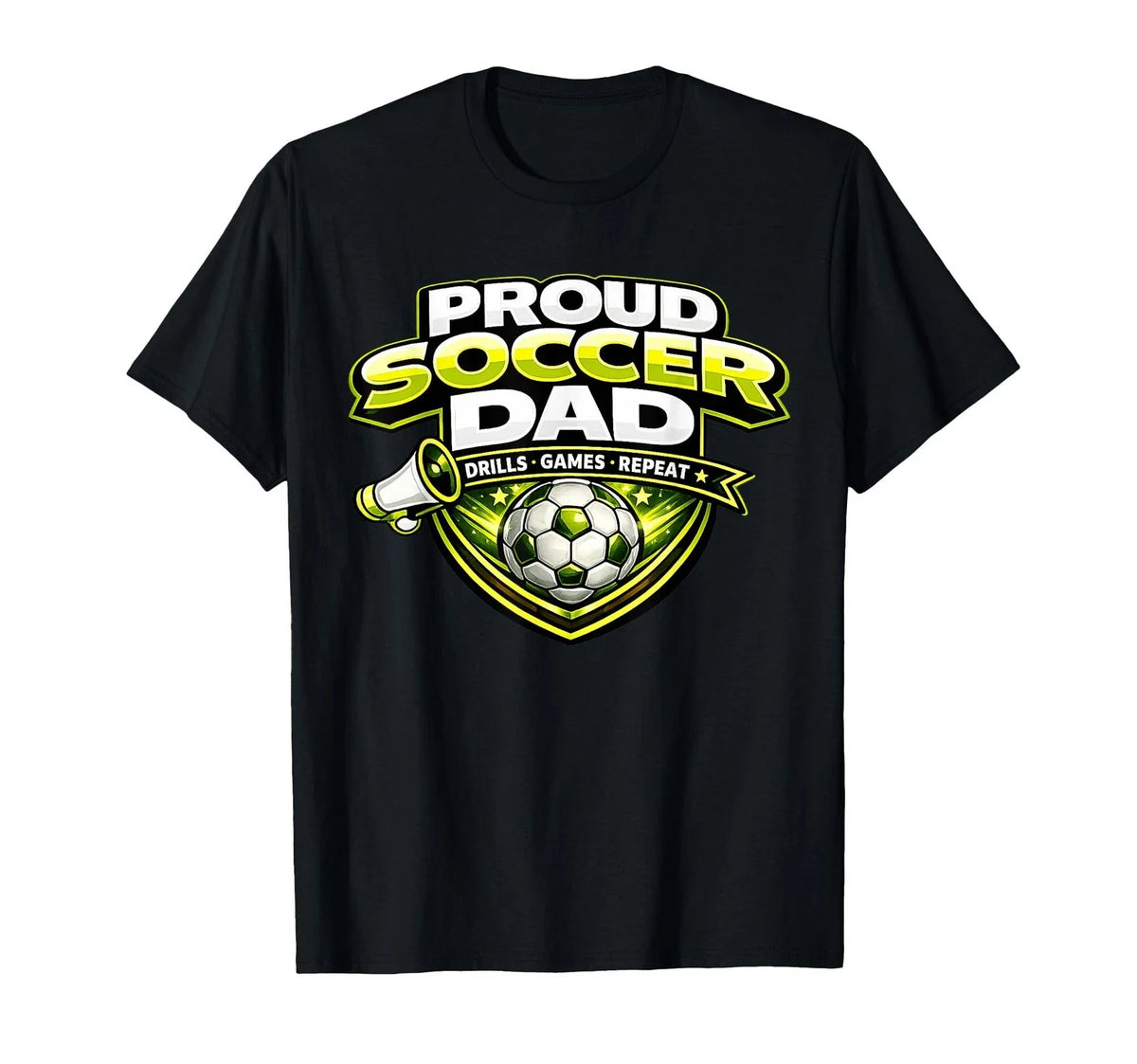 Soccer Dad Shirt Funny Proud Drills Games Repeat Fathers Unisex