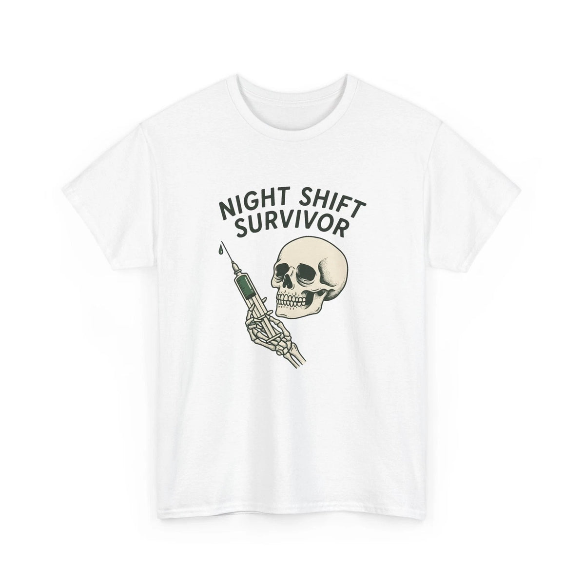 Skull Needle Shirt Nurses Fall Gift Women Traditional Tee Sewing T-Shirt Nurse