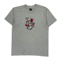 Firefighter Puppies Fruit Of The Loom Cartoon T-Shirt - Large Grey Cotton Blend