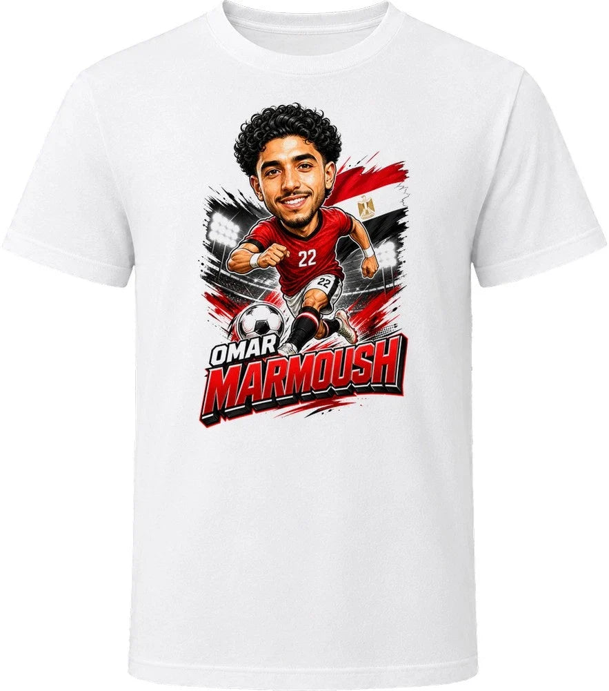 Omar Marmoush, Egypt Caricature Soccer 2026 T Shirt Unisex