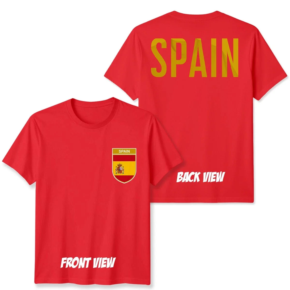 Spain Football Unisex Kids Country Pride Soccer Tee #WC Unisex