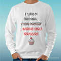 Felpa Man Light Sweater White " Eat Without Grease Sentence Funny " Unisex